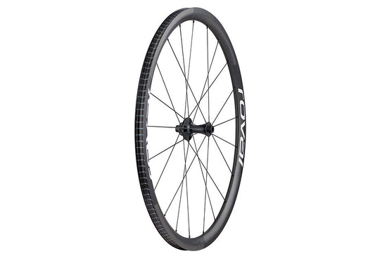 Roval alpinist clx front front wheel satin carbon/white 700c