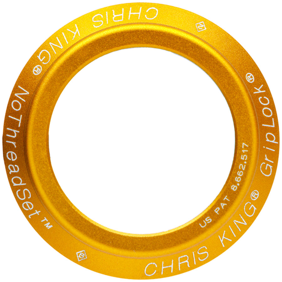 Chris King NoThreadset Headset Bearing Cap - 1-1/8" Matte Gold 50th Anniversary-Goodwynn'sGoodwynn's