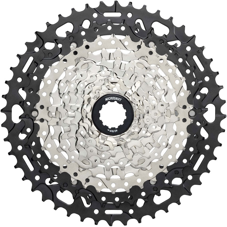 microSHIFT Advent MX E-Series Cassette - 10-Speed 11-48t Silver/BLK For HG Driver-Goodwynn'sGoodwynn's