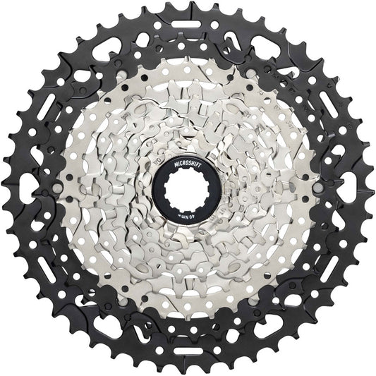 microSHIFT Advent MX E-Series Cassette - 10-Speed 11-48t Silver/BLK For HG Driver-Goodwynn's