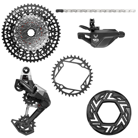 SRAM Eagle 90 Ebike Groupset -  No Crank 34T Clip-on Guard Chain XS-1275 10-52t Single Click Shifter Rear Derailleur-Goodwynn's