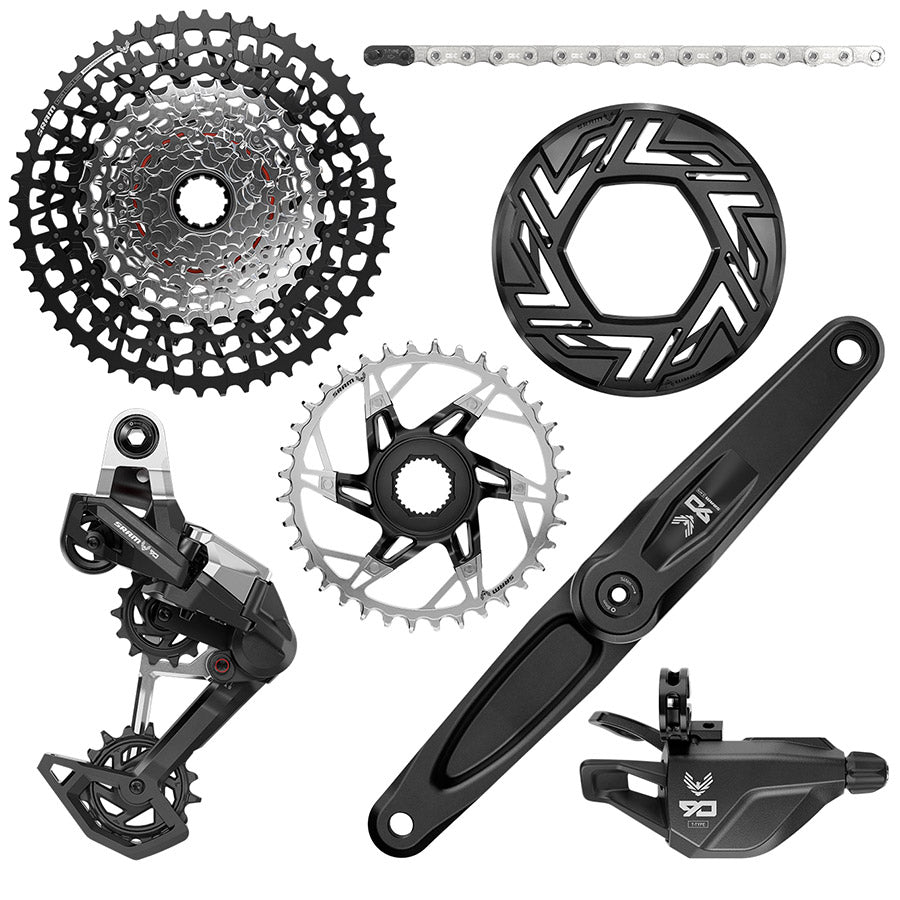 SRAM Eagle 90 Ebike Groupset -  160mm Bosch 36T Clip-on Guard Chain XS-1275 10-52t Single Click Shifter Rear Derailleur-Goodwynn'sGoodwynn's