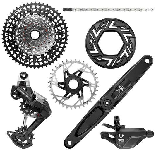 SRAM Eagle 90 Ebike Groupset -  165mm  Bosch 36T Clip-on Guard Chain XS-1275 10-52t Single Click Shifter Rear Derailleur-Goodwynn's