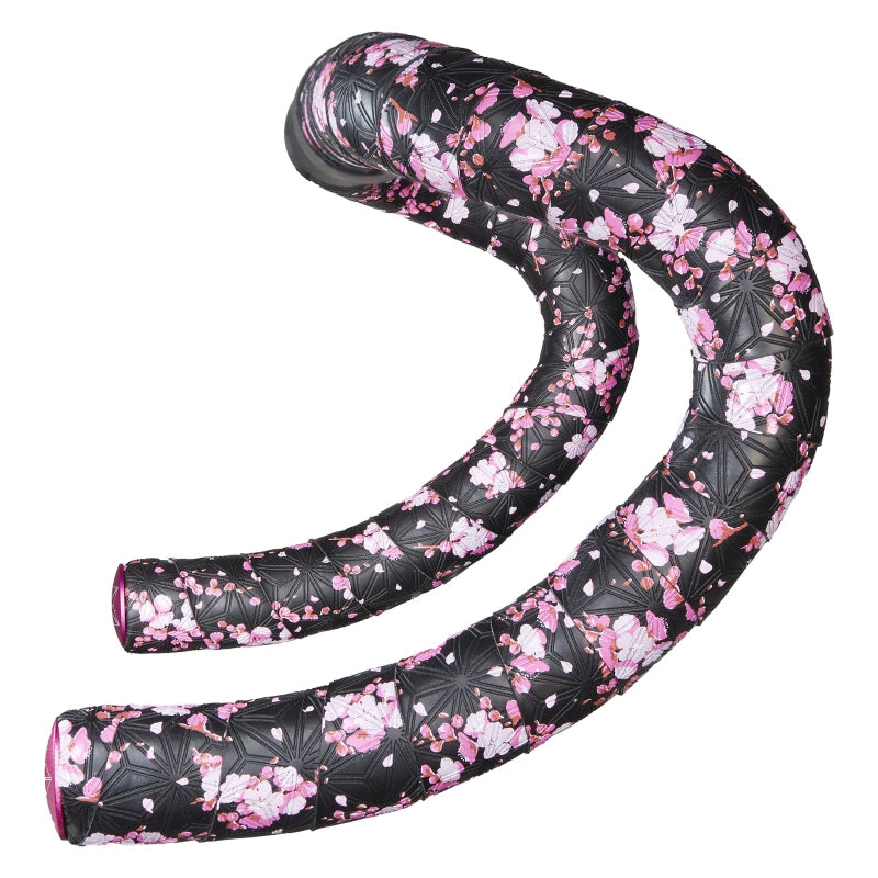 Supacaz Super Sticky Kush Black/Pink Sakura Flowers bar tape-Goodwynn'sGoodwynn's
