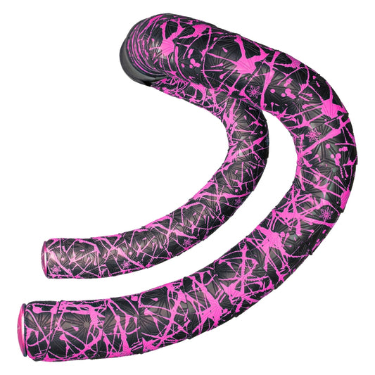 Supacaz Super Sticky Kush Pink Splat bar tape-Goodwynn's
