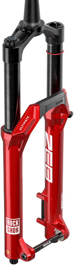 RockShox ZEB Ultimate Charger 3.2 RC2 Suspension Fork - 29" 160mm 15x110mm 44mm Offset Linear XL Air Spring Electric Red B1