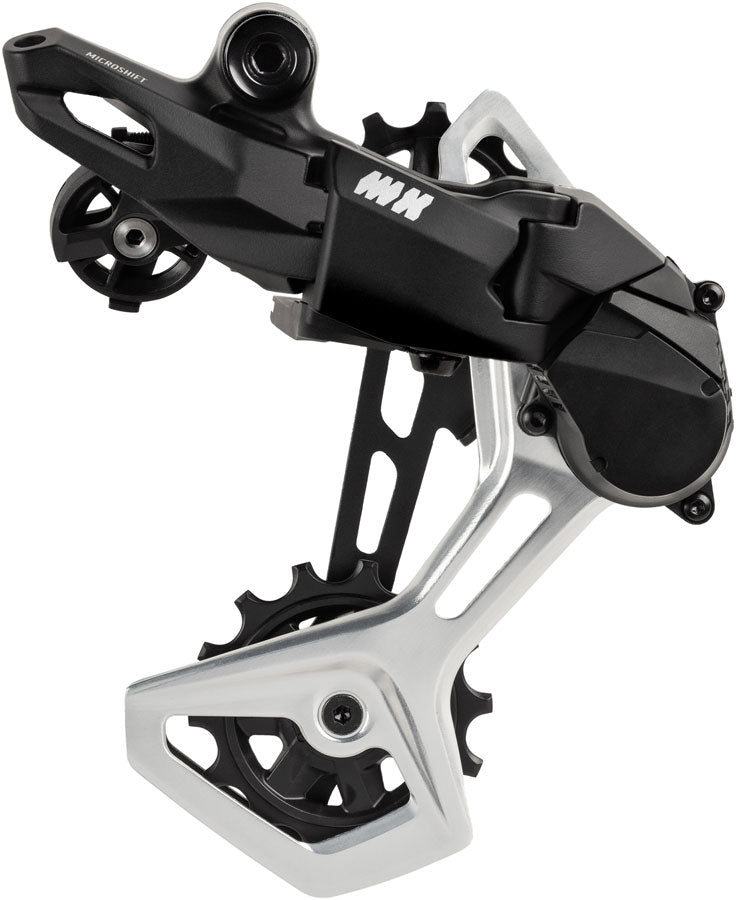 microSHIFT Advent MX Pro Rear Derailleur - 10/11-Speed Clutched Repairable Aluminum Medium Cage 50t Max BLK/Silver-Goodwynn'sGoodwynn's
