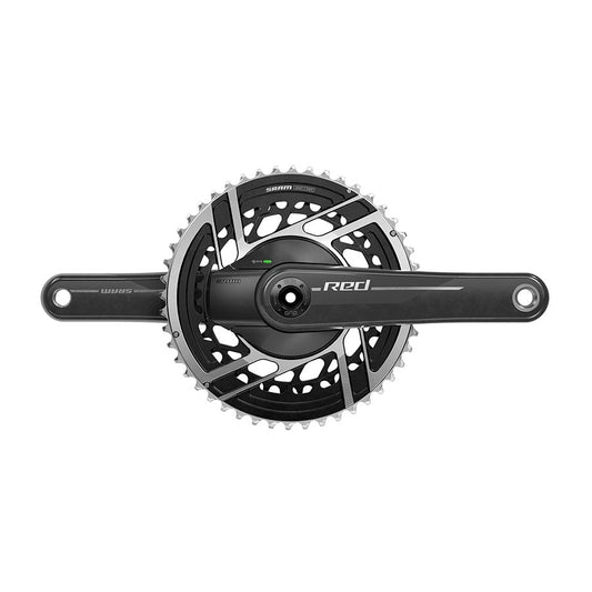 SRAM Red AXS 2x Power Meter E1 Power Meter Crankset Speed: 12 Spindle: 28.99mm BCD: Direct Mount SRAM 8 Bolt 50/37 DUB 160mm Black Road-Goodwynn's
