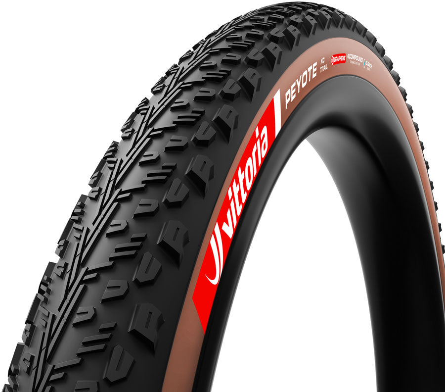 Vittoria Peyote XC Trail Tire - 29 x 2.40 Tubeless Folding BLK/Brown 4C Graphene-Goodwynn'sGoodwynn's