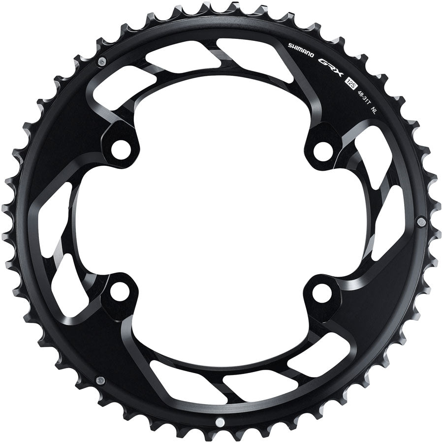 Shimano GRX FC-RX820-2 Chainring - 48t Outer Ring 110 BCD For 2x 12-Speed BLK-Goodwynn'sGoodwynn's