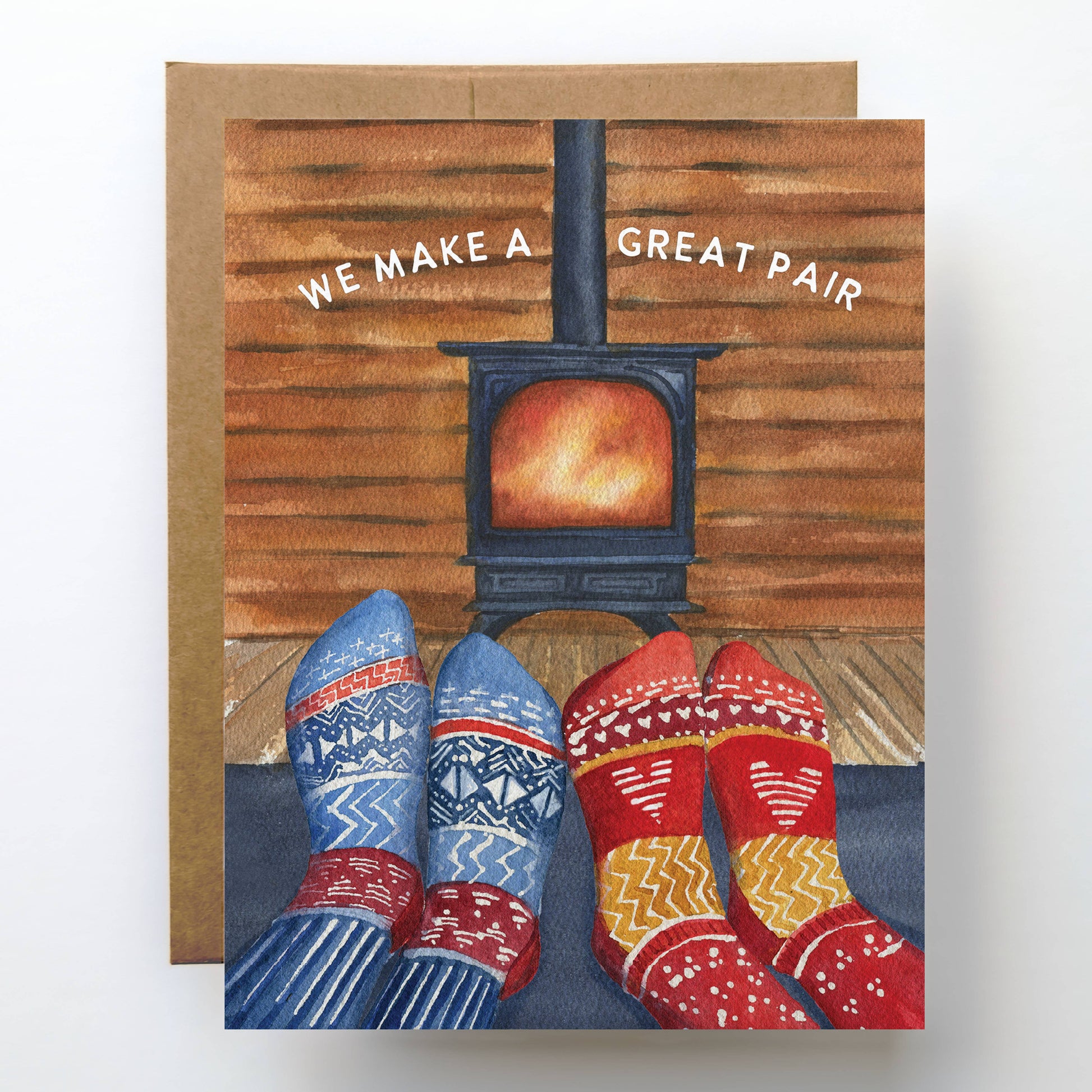 Watercolor Wednesday - Warm Love Card | Cozy Cabin for Valentine's Day, Anniversary-Goodwynn'sGoodwynn's