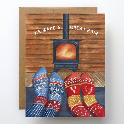 Watercolor Wednesday - Warm Love Card | Cozy Cabin for Valentine's Day, Anniversary