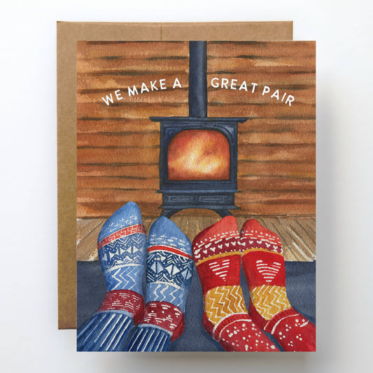 Watercolor Wednesday - Warm Love Card | Cozy Cabin for Valentine's Day, Anniversary-Goodwynn's