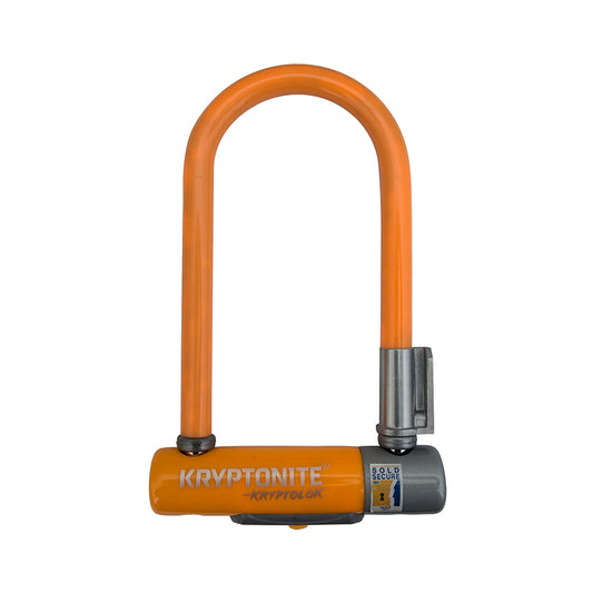 Kryptonite Krypto Series 2 Mini-7 U-Lock - 3.25 x 7" Keyed Orange Includes bracket-Goodwynn's