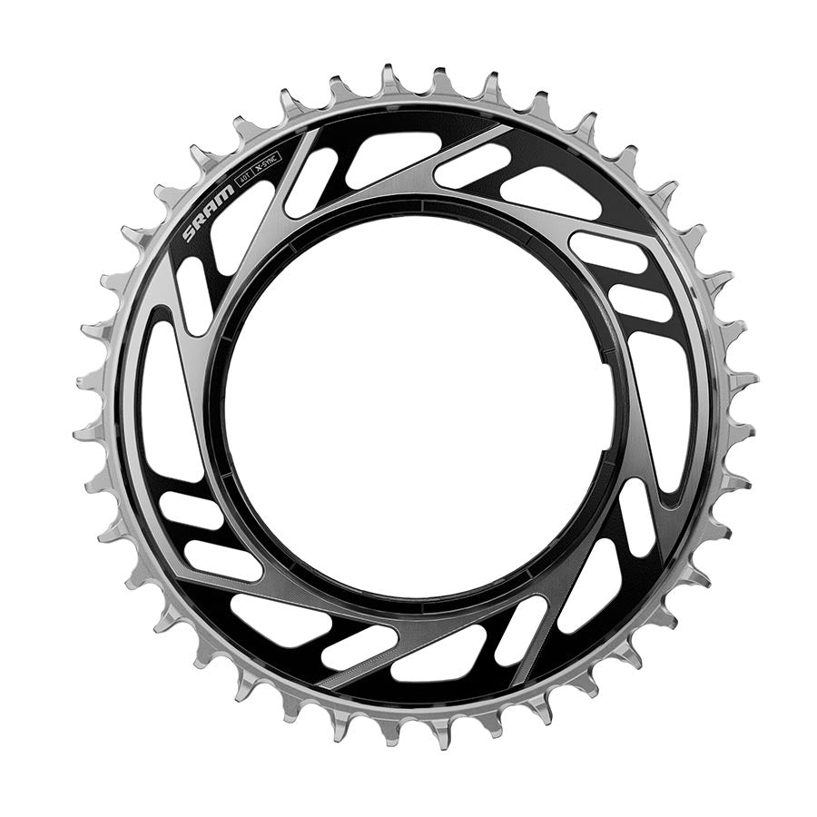 SRAM RED XPLR X-Sync Thread Mount Chainring -  46t 12/13-Speed Thread Mount For RED XPLR AXS PM Spider 6.5mm Offset BLK/Silver E1-Goodwynn&#39;sGoodwynn&#39;s