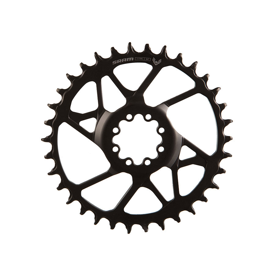 SRAM S1000 Eagle T-Type Direct Mount Chainring - 34t 12-Speed 8-Bolt Direct Mount 3mm Offset Steel BLK