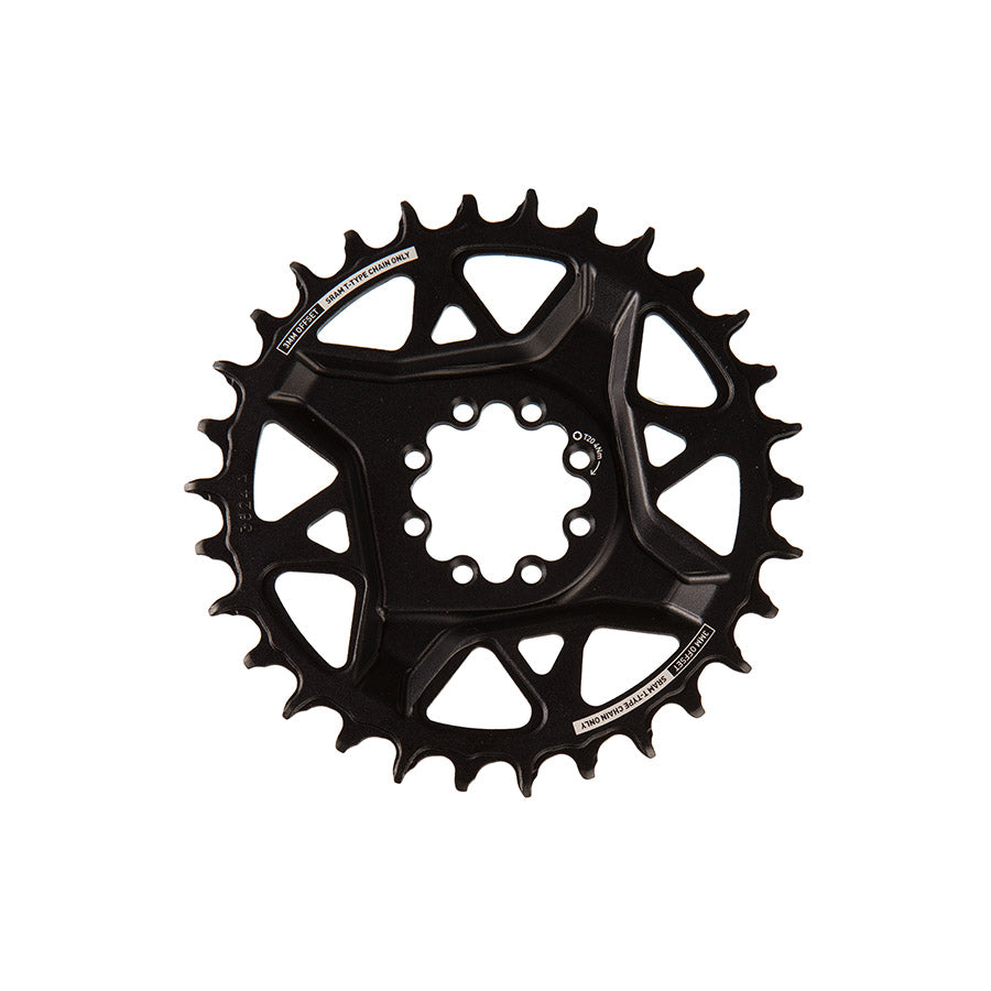 SRAM S1000 Eagle T-Type Direct Mount Chainring - 30t 12-Speed 8-Bolt Direct Mount 3mm Offset Aluminum BLK-Goodwynn'sGoodwynn's