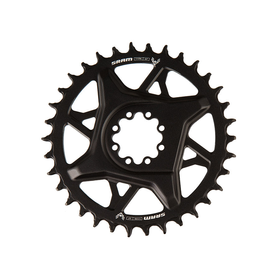 SRAM S1000 Eagle T-Type Direct Mount Chainring - 34t 12-Speed 8-Bolt Direct Mount 3mm Offset Aluminum BLK-Goodwynn'sGoodwynn's