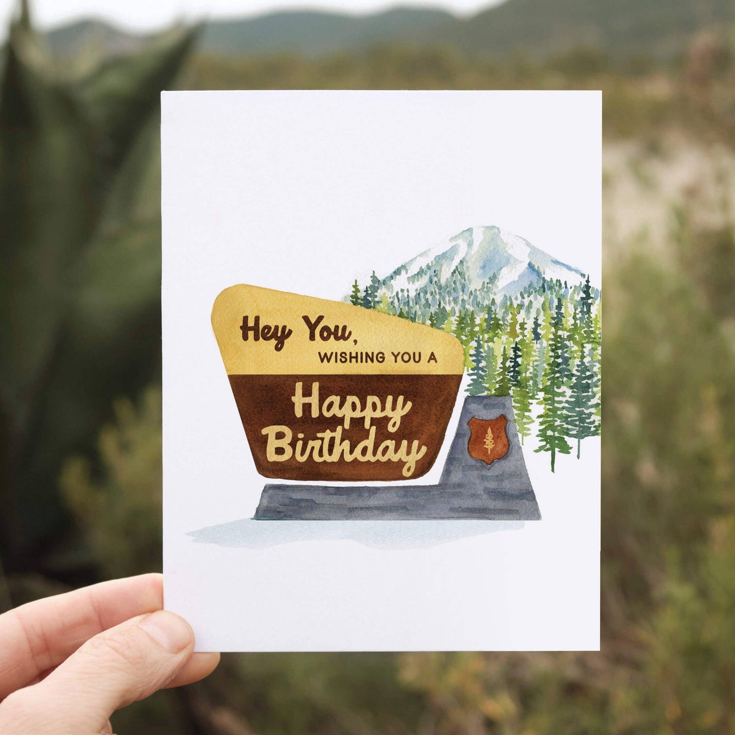 Watercolor Wednesday - National Park Birthday Card | Hey You! Outdoorsy Design