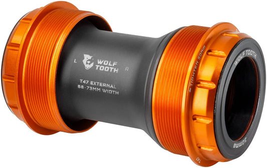 Wolf Tooth T47 External Bottom Bracket - T47 External 68/73mm For 30mm Spindle Orange-Goodwynn's