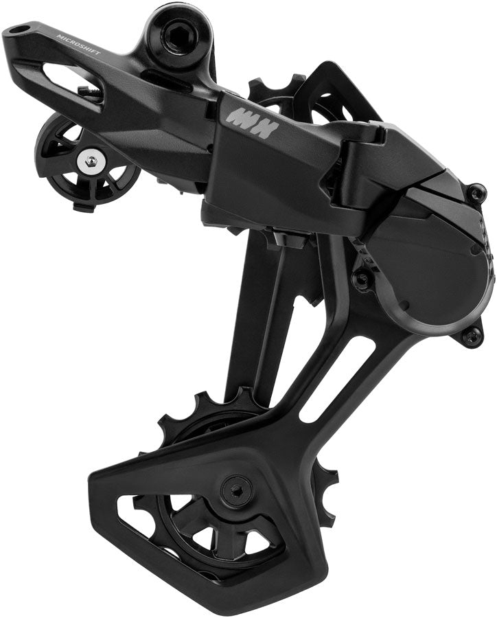 microSHIFT Advent MX Rear Derailleur - 10/11-Speed Clutched Steel Medium Cage 50t Max BLK