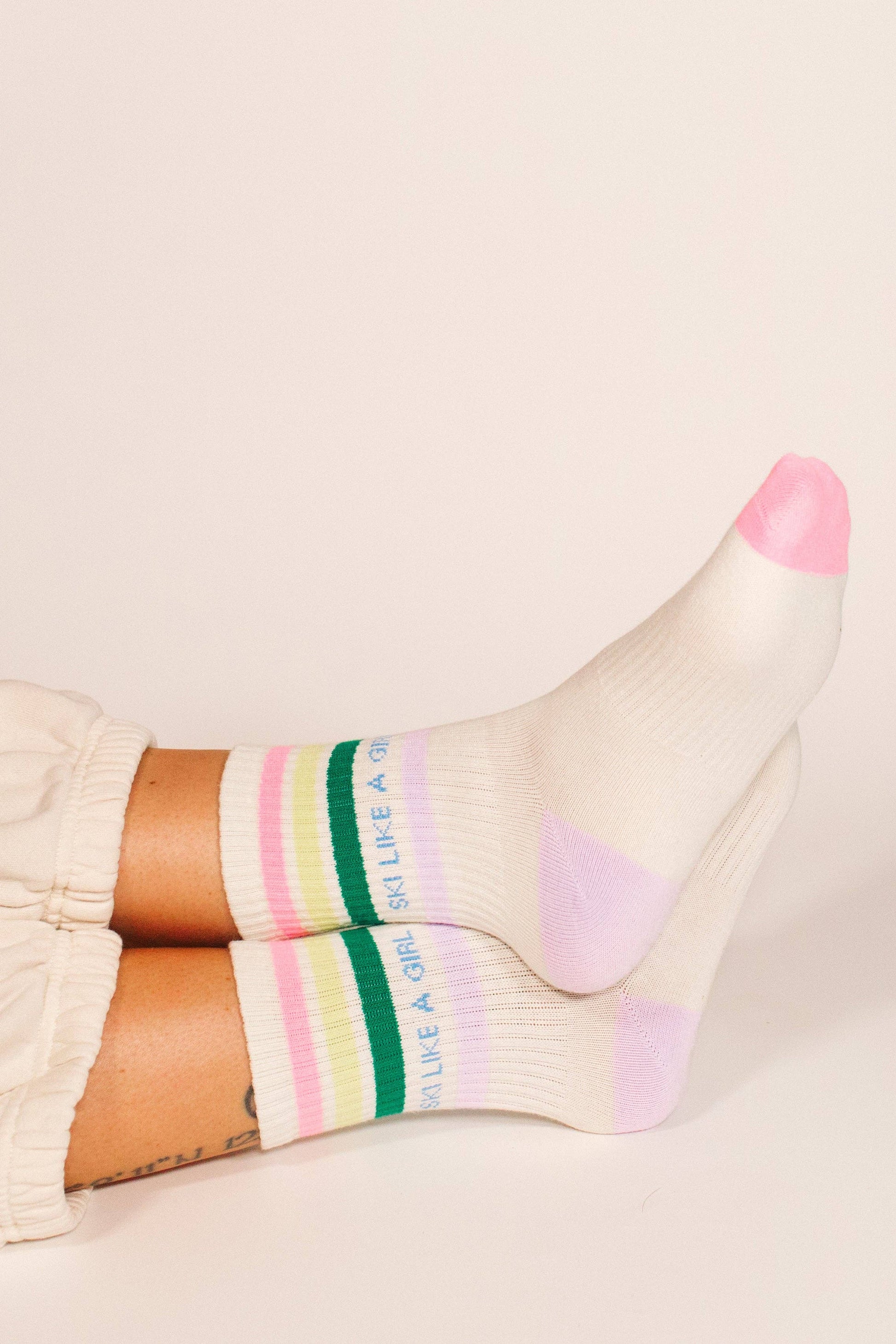 Ski Like a Girl - Ski Like a Girl Socks – Candy Stripe-Goodwynn'sGoodwynn's