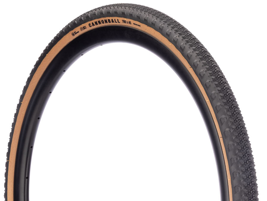 Teravail Cannonball Tire - 700 x 45 Tubeless Folding Tan Light Supple Fast Compound-Goodwynn'sGoodwynn's