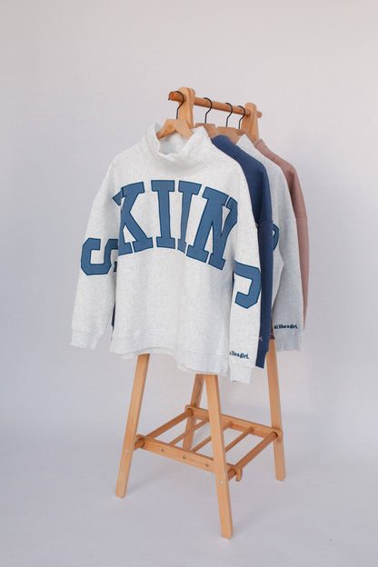 Ski Like a Girl - SKIING Mock Neck Fleece Sweater