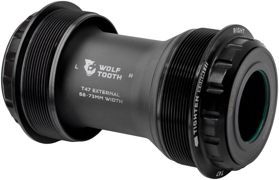 Wolf Tooth T47 External Bottom Bracket - T47 External 68/73mm For 24mm/Shimano Spindle BLK-Goodwynn'sGoodwynn's