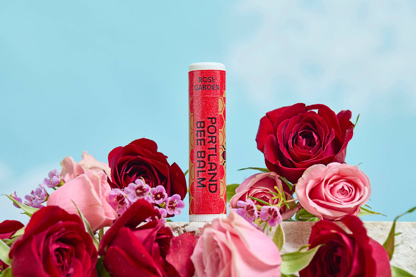 Portland Bee Balm - Rose Garden Beeswax Lip Balm Display – 24-Count