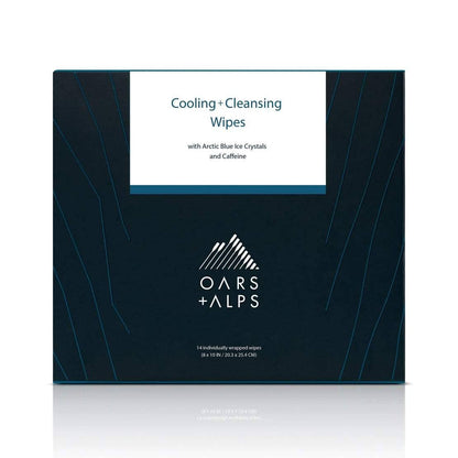 Oars + Alps - Men's Cooling + Cleansing Wipes Exfoliate, Caffeine Post Gym