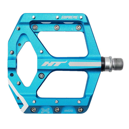 HT Components ANS10 Supreme Platform Pedals Body: Aluminum Spindle: Cr-Mo 9/16 Blue Pair
