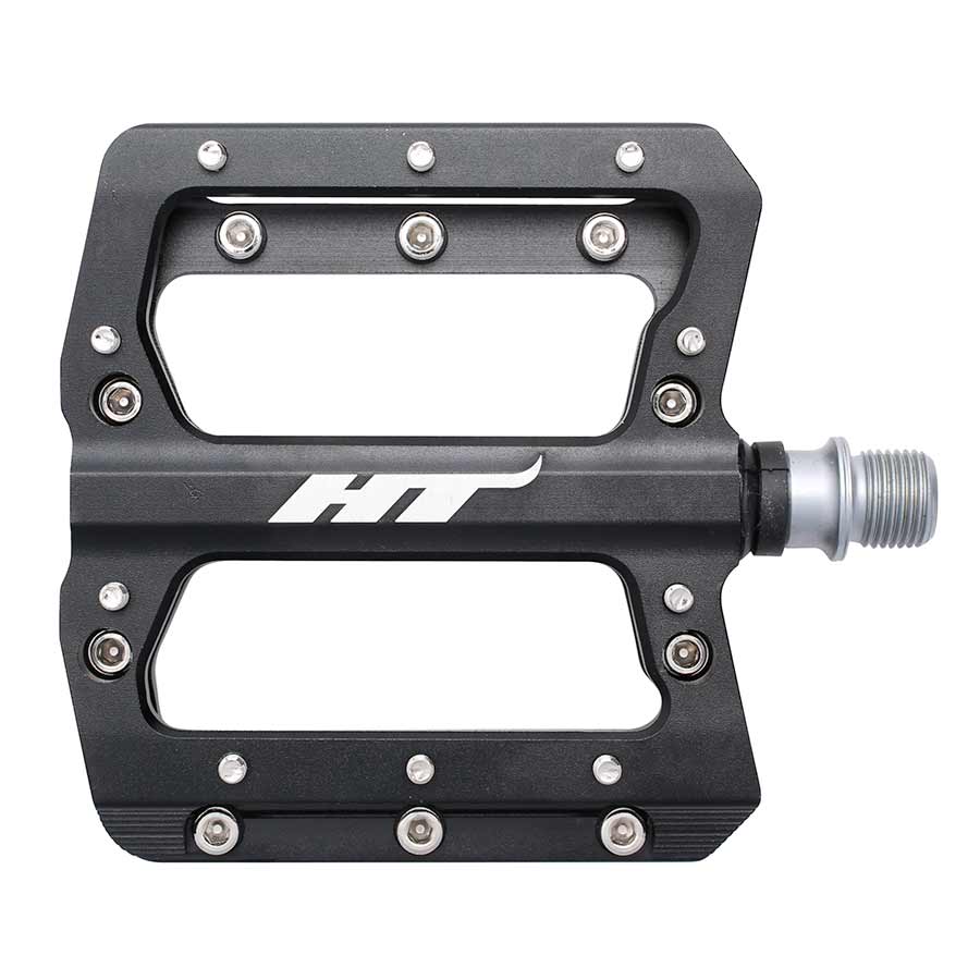 HT Components AN14A Nano Platform Pedals Body: Aluminum Spindle: Cr-Mo 9/16 Black Pair-Goodwynn'sGoodwynn's