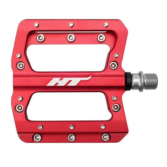 HT Components AN14A Nano Platform Pedals Body: Aluminum Spindle: Cr-Mo 9/16 Red Pair