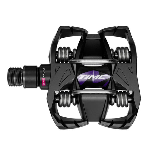 Time MX 6 Pedals - Dual Sided Clipless with Platform Aluminum 9/16" Black B1-Goodwynn's