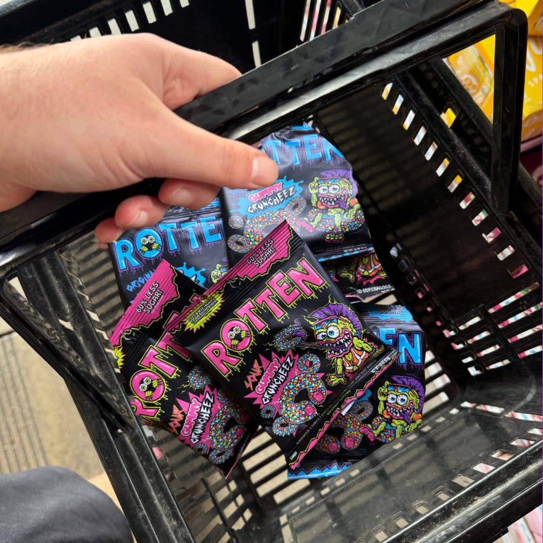 Rotten Candy - Sour Cruncheez Gummy Candy: GF, Prebiotics, Low Sugar