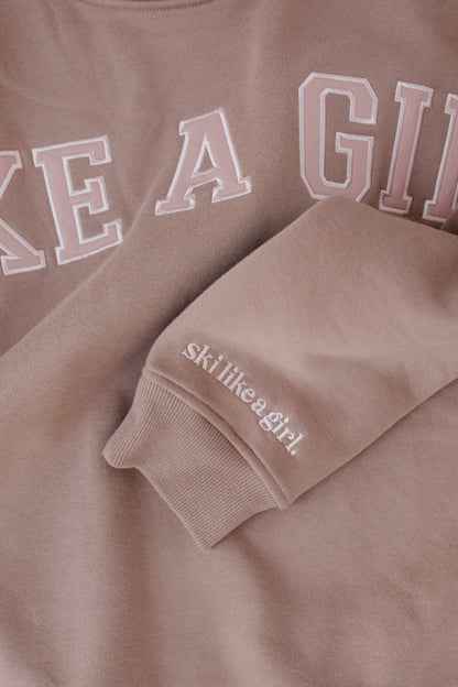 Ski Like a Girl - Like a Girl Mock Neck Fleece Sweater