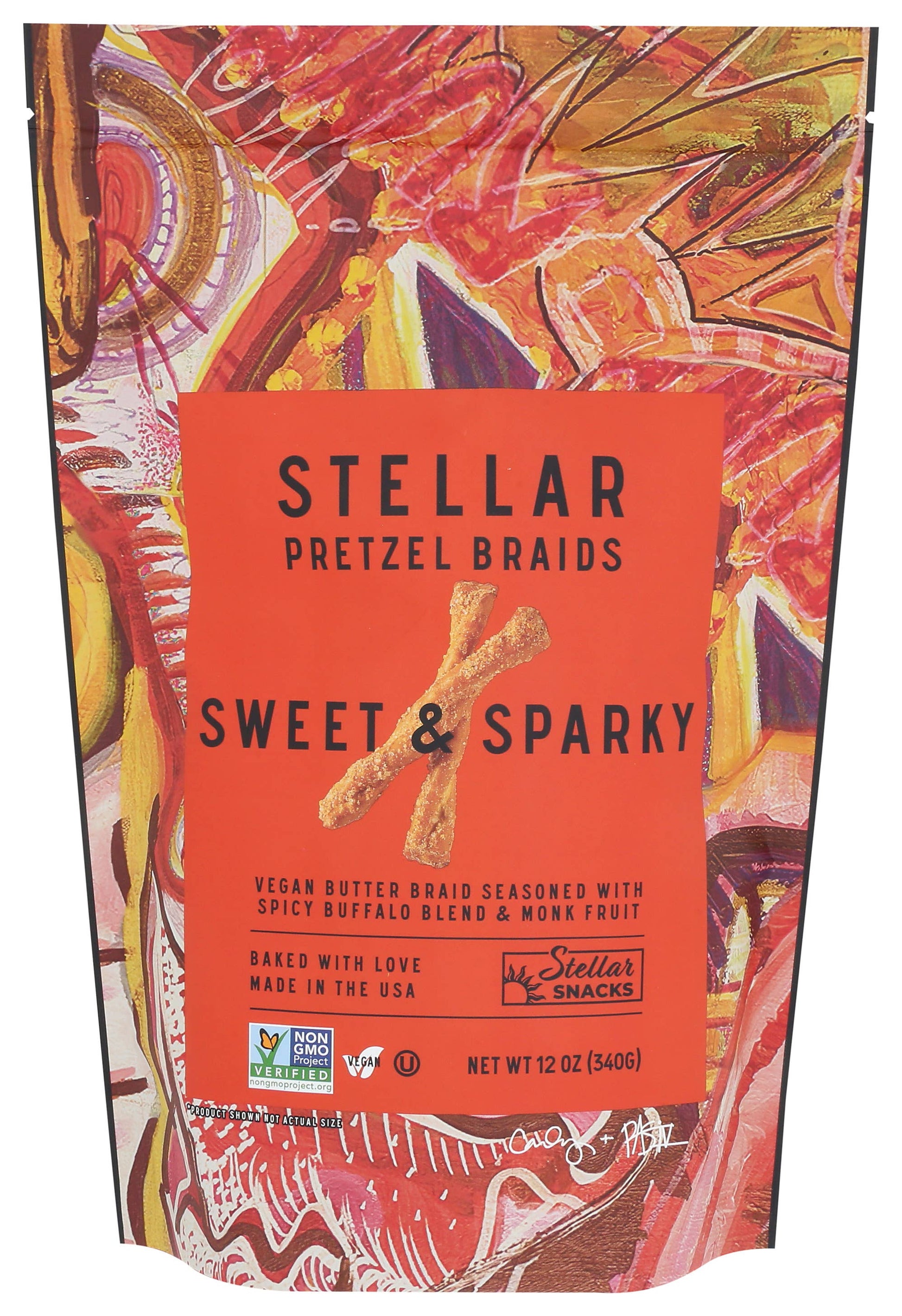 Stellar Snacks - Stellar Pretzel Braids - Sweet & Sparky -12oz-Goodwynn'sGoodwynn's