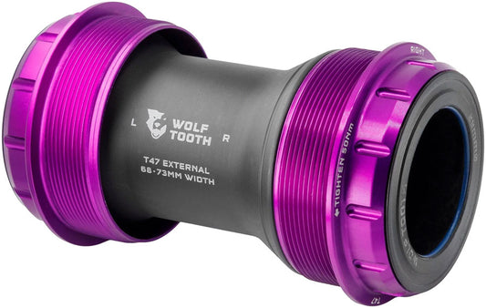 Wolf Tooth T47 External Bottom Bracket - T47 External 68/73mm For SRAM DUB Spindle Ultraviolet Purple-Goodwynn's
