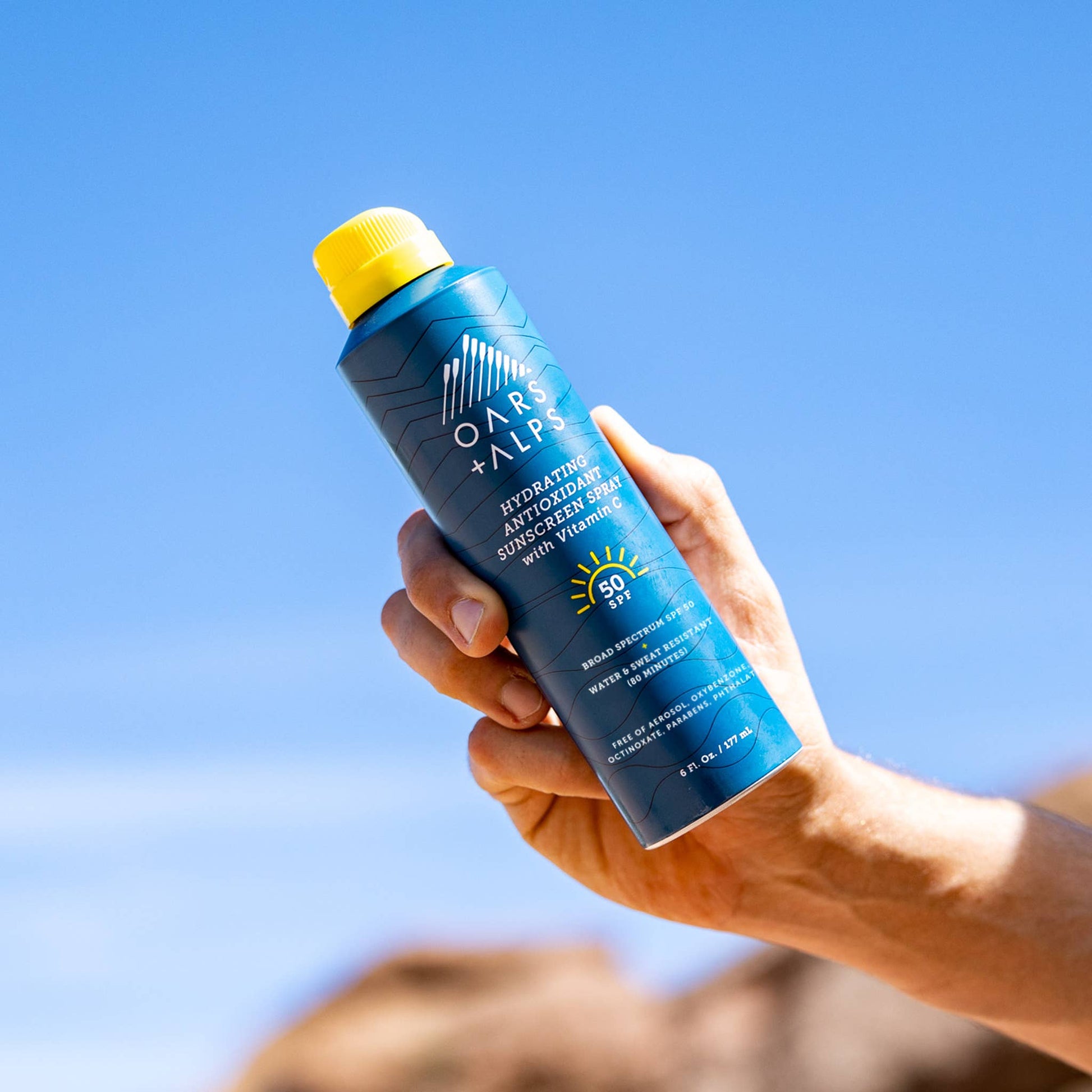 Oars + Alps - Men's Hydrating Antioxidant SPF 50 Spray, with Vitamin C-Goodwynn'sGoodwynn's
