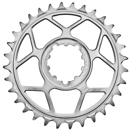 5Dev T-Type 3-Bolt Chainring 3mm Offset 32T Clear/Silver-Goodwynn's