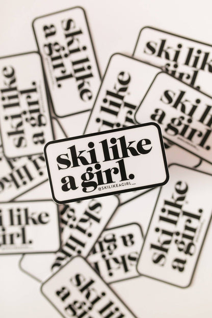 Ski Like a Girl - Ski Like a Girl Patch Sticker