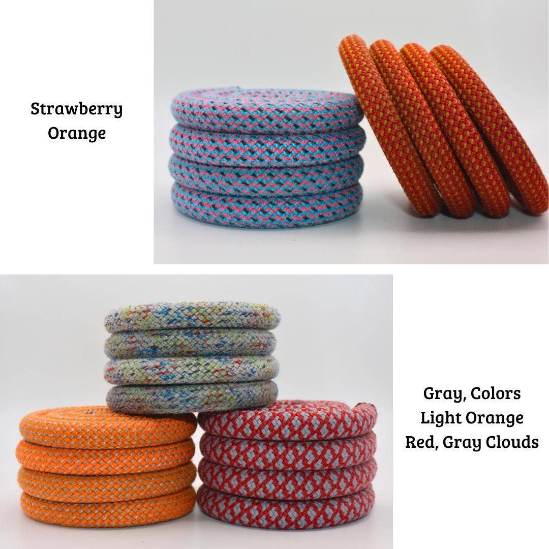 Climber Crafts - Handmade Upcycled Climbing Rope Coasters Set of