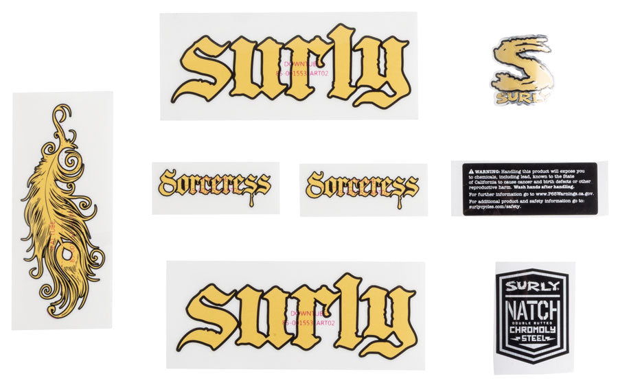 Surly Sorceress Decal Set - Gold-Goodwynn'sGoodwynn's