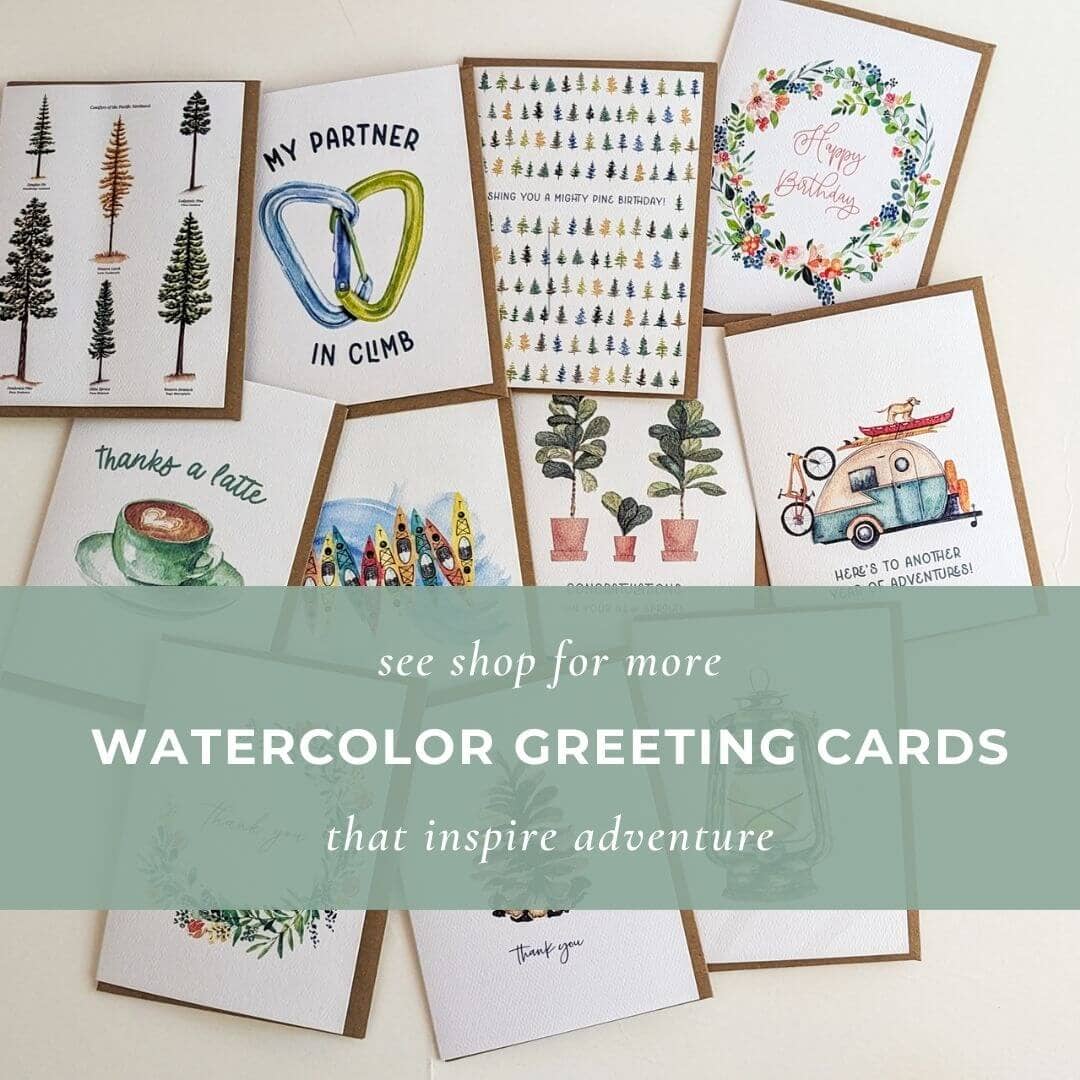 Watercolor Wednesday | Adventure Art & Stationery - Fly Fishing | Watercolor Father's Day Greeting Card
