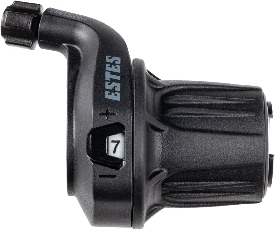 microSHIFT Estes Light Action Twist Shifter - Right 7-Speed For 1x Optical Gear Indicator BLK-Goodwynn'sGoodwynn's