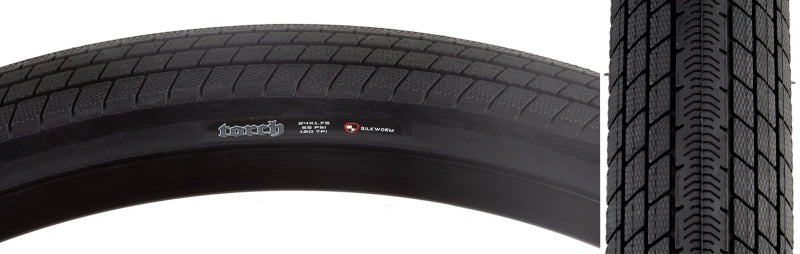 Maxxis Torch Tire - 24 x 1.75 Clincher Wire Black Dual Silkworm-Goodwynn'sGoodwynn's