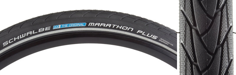 Schwalbe Marathon Plus Tire - 700 x 32 Clincher Wire BLK/Reflective Performance Line-Goodwynn'sGoodwynn's