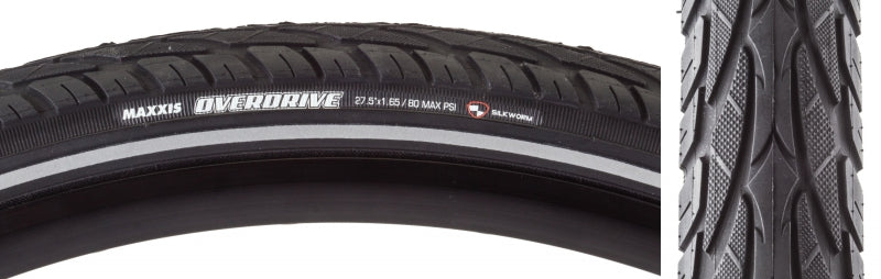 Maxxis Overdrive Tire - 27.5 x 1.65 Clincher Wire BLK/Reflective Single Silk Worm-Goodwynn'sGoodwynn's