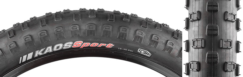 Kenda Kaos Sport Tire - 20 x 2.8 Clincher Wire Black 35tpi-Goodwynn'sGoodwynn's
